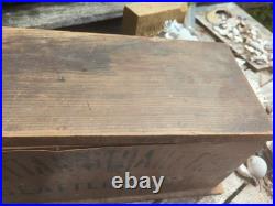 Antique Advertising Wooden Box Seattle Sebastian-Stuart Fish AAFA Vintage Sign