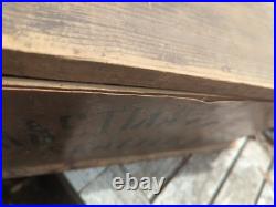 Antique Advertising Wooden Box Seattle Sebastian-Stuart Fish AAFA Vintage Sign