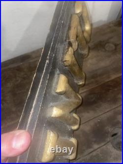 Antique Carved Wood CLINIC Original Gold Gilt Letters Medical Trade Sign c. 1900