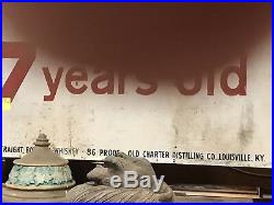 Antique Old Charter Whisky Tin Sign Vintage Whisky Sign Advertising Sign