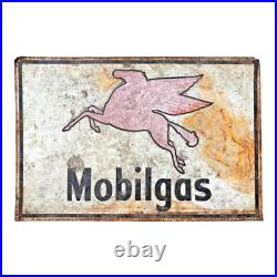 Antique Original Mobilgas Pegasus Gasoline Advertising Trade Sign
