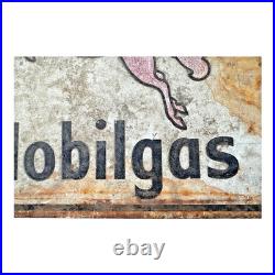 Antique Original Mobilgas Pegasus Gasoline Advertising Trade Sign