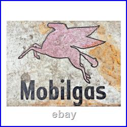 Antique Original Mobilgas Pegasus Gasoline Advertising Trade Sign