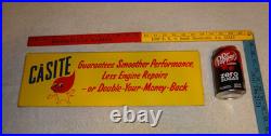 Antique Original Scarce Nos Casite Casey Flame 18 Metal Gasoline Oil Rack Sign