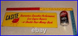 Antique Original Scarce Nos Casite Casey Flame 18 Metal Gasoline Oil Rack Sign
