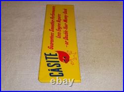 Antique Original Scarce Nos Casite Casey Flame 18 Metal Gasoline Oil Rack Sign