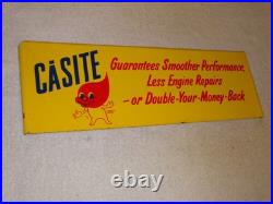 Antique Original Scarce Nos Casite Casey Flame 18 Metal Gasoline Oil Rack Sign Antique Original Scarce Nos Casite Casey Flame 18 Metal Gasoline Oil Rack Sign