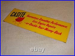 Antique Original Scarce Nos Casite Casey Flame 18 Metal Gasoline Oil Rack Sign
