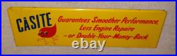 Antique Original Scarce Nos Casite Casey Flame 18 Metal Gasoline Oil Rack Sign
