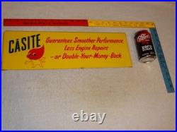 Antique Original Scarce Nos Casite Casey Flame 18 Metal Gasoline Oil Rack Sign