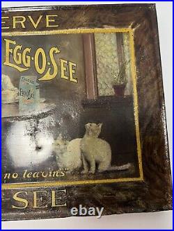 Antique Self-Framed Egg -O-See Cereal General Store Sign, Original, Early 1900's