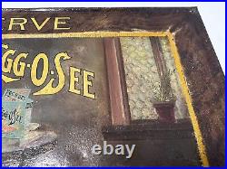 Antique Self-Framed Egg -O-See Cereal General Store Sign, Original, Early 1900's