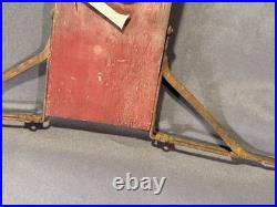 Antique Two Sided Wood & Metal Flange Keyologist Advertising Sign locksmith keys