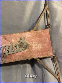 Antique Two Sided Wood & Metal Flange Keyologist Advertising Sign locksmith keys Antique Two Sided Wood & Metal Flange Keyologist Advertising Sign locksmith keys
