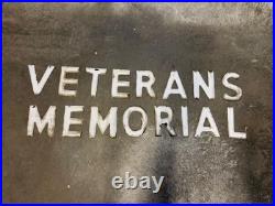Antique Us Enamel Letters Porcelain Veterans Memorial
