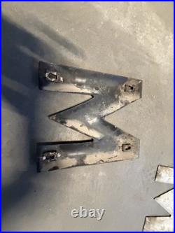 Antique Us Enamel Letters Porcelain Veterans Memorial
