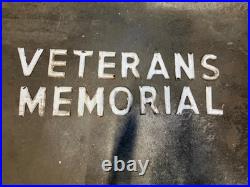 Antique Us Enamel Letters Porcelain Veterans Memorial