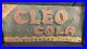 Antique-Vintage-1939-Drink-Cleo-Cola-For-Goodness-Sake-Stamped-Metal-Sign-RARE-01-olrs