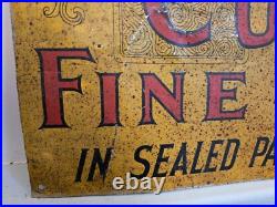 Antique Vintage Cuba Fine Cut Advertising Sign (Possibly cut down store display)