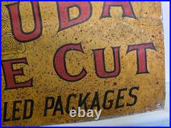Antique Vintage Cuba Fine Cut Advertising Sign (Possibly cut down store display)
