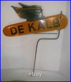 Antique Vintage Dekalb Corn Seed Farming Metal Sign Weather Vane Double Sided