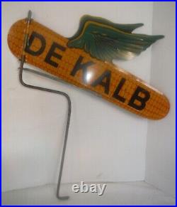 Antique Vintage Dekalb Corn Seed Farming Metal Sign Weather Vane Double Sided