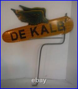 Antique Vintage Dekalb Corn Seed Farming Metal Sign Weather Vane Double Sided