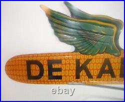 Antique Vintage Dekalb Corn Seed Farming Metal Sign Weather Vane Double Sided