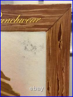 Antique Vintage H BAR C Ranchwear Display Sign 1950's Fast Ship RARE! 20x28