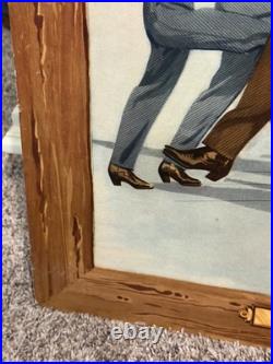 Antique Vintage H BAR C Ranchwear Display Sign 1950's Fast Ship RARE! 20x28