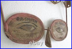 Antique Vintage Iron Optometrists Advertisement Trade Sign Specs