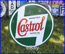 Antique Vintage Old Style Castrol Motor Oil Sign. 40! WOW! FREE SHIPPING