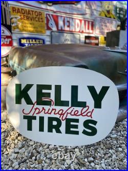 Antique Vintage Old Style Kelly Springfield Tires Sign