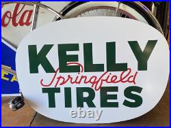 Antique Vintage Old Style Kelly Springfield Tires Sign