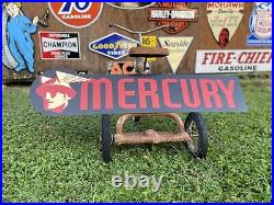 Antique Vintage Old Style Mercury Automotive Sign