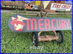 Antique Vintage Old Style Mercury Automotive Sign