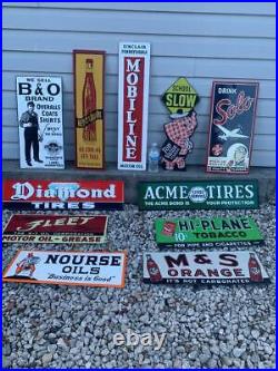 Antique Vintage Old Style Metal Signs Gas Oil Soda Mix/Match 20