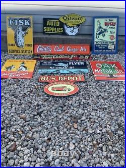 Antique Vintage Old Style Metal Signs Gas Oil Soda Mix/Match 20