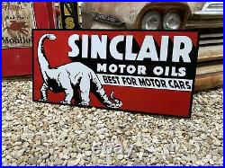 Antique Vintage Old Style Sinclair Motor Oil Sign