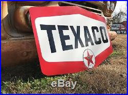 Antique Vintage Old Style Texaco Motor Oil Gas Sign