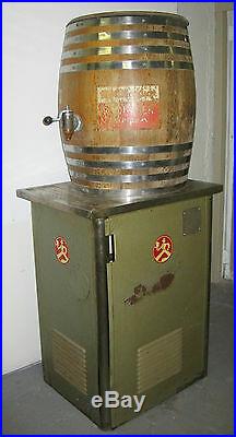 Antique Vintage Richardson Root Beer soda dispenser machine and barrel and tray