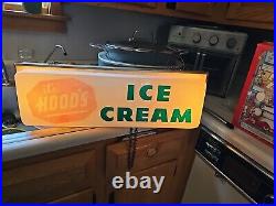 Antique Vintage Sign Milk Ice Cream Lighted Hood Dairy Rare