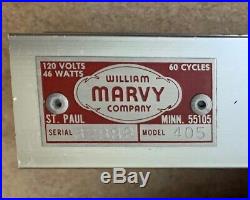 Antique Vintage William Marvy 405 Lighted Barber Shop Pole Barber Pole Sign