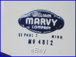 Antique Vintage William Marvy 4812 Company 4ft Porcelain Barber Sign