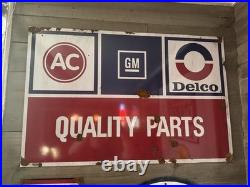 Antique style vintage look GM Pontiac dealer service Ac Delco Parts Sign