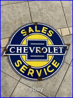 Antique -vintage look 30's Style Chevrolet Dealer Sales Service Sign