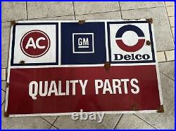 Antique -vintage look AC Delco GM Dealer Quality Parts Sign
