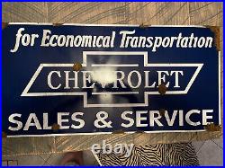 Antique -vintage look Chevrolet GM dealer large advertising sign sales service
