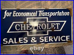 Antique -vintage look Chevrolet GM dealer large advertising sign sales service Antique -vintage look Chevrolet GM dealer large advertising sign sales service