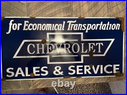 Antique -vintage look Chevrolet GM dealer large advertising sign sales service Antique -vintage look Chevrolet GM dealer large advertising sign sales service